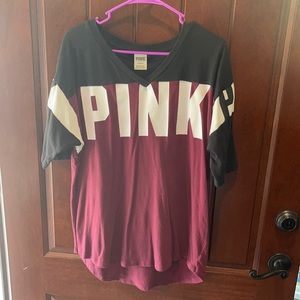 Victoria Secret Pink Short Sleeve V-Neck Tee